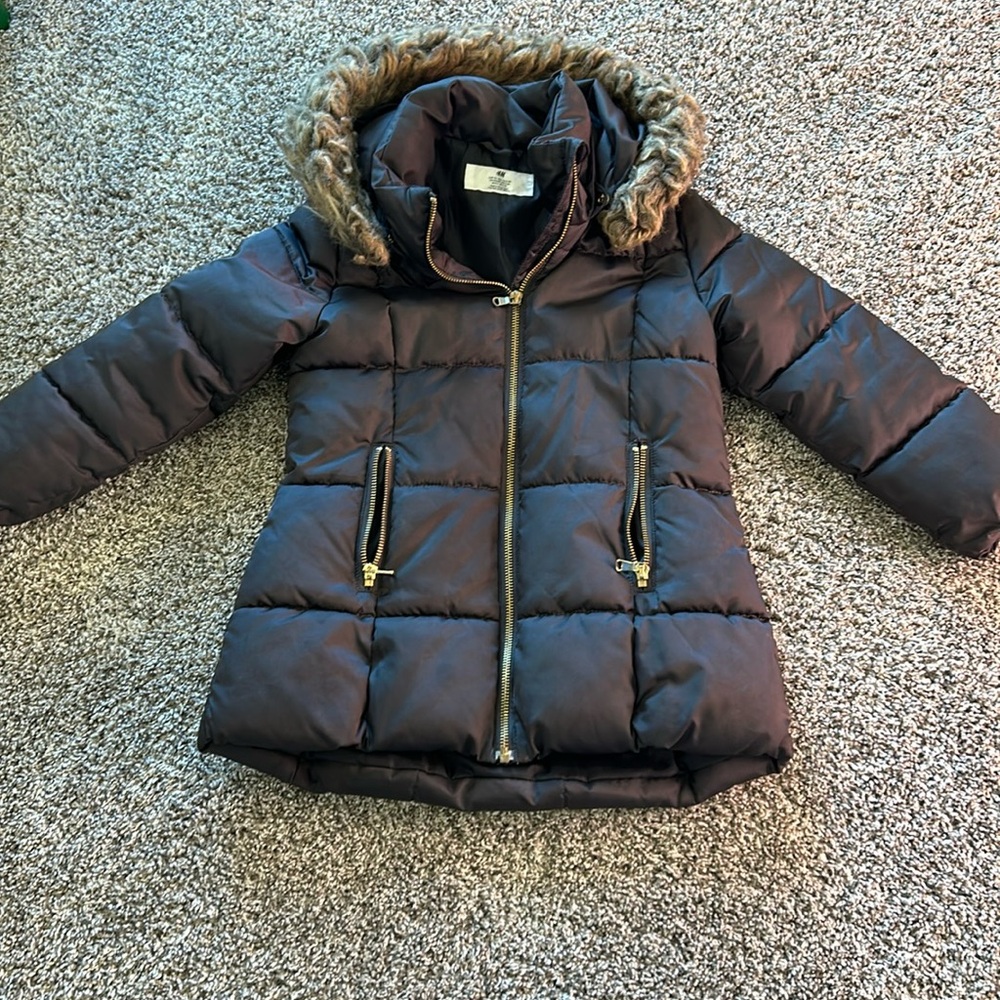 Girls H&M size 6 Black Winter Coat